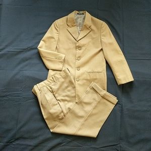  Boys tan two piece suit